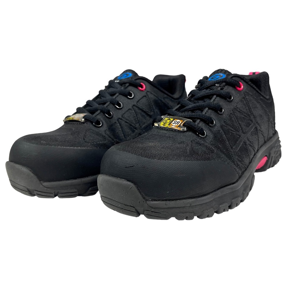 Nautilus Women’s 6.5 Safety Work‎ Shoes Black Pink Composite Toe - Picture 4 of 11